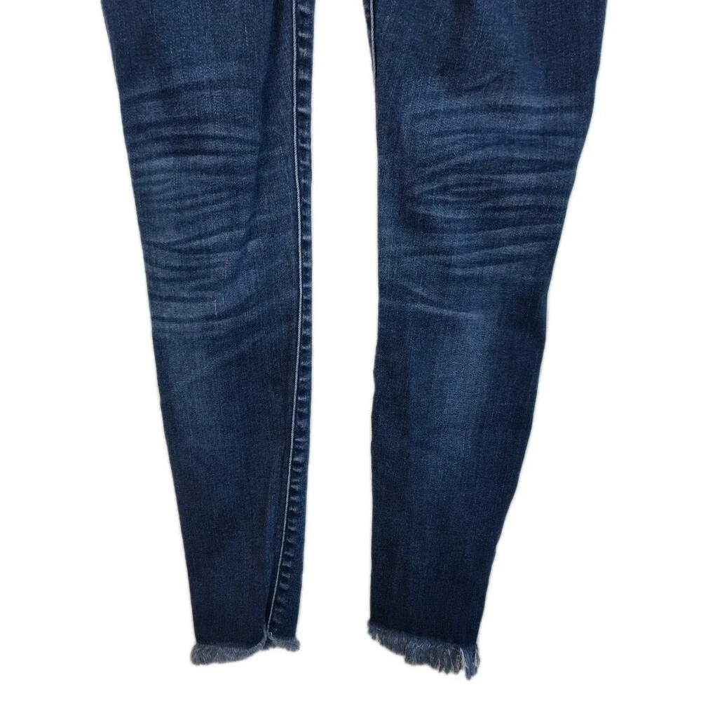 Lucky Brand Lolita Super Skinny Cropped Women's Jeans, 00/24, Raw Hem, Blue - Picture 9 of 13